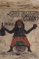 Bacchus, Fons de la Gaité, dessin exécuté en 1844 (Touraine, France). Art 
 Art des carrières 
 Touraine 
 carrière souterraine 
 mythologie 