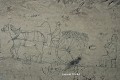Un villageois se déplace en charrette accompagné par son chien, salle de veillée (vallée du Cher, France). Art des carrières 
 Val de Loire 
 charrette 
 dessin 
 veillée 